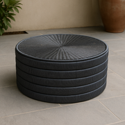 Roman Black Rattan Coffe table