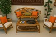 Gaia's Rest Teak Root Bench
