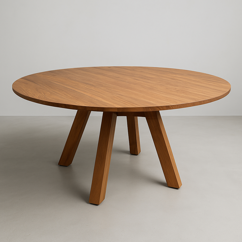 The Aurora Round 5'3" Teak Recklaimed Table