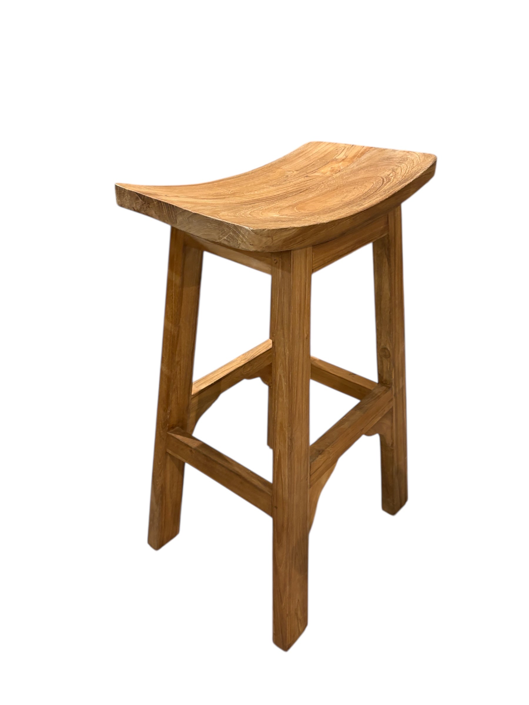 East Solid Teak Bar Stool