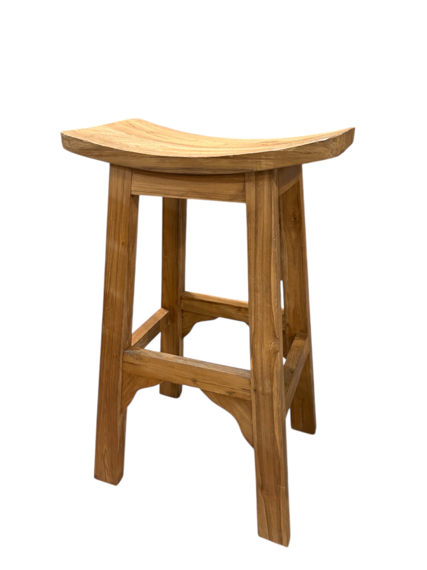 East Solid Teak Bar Stool