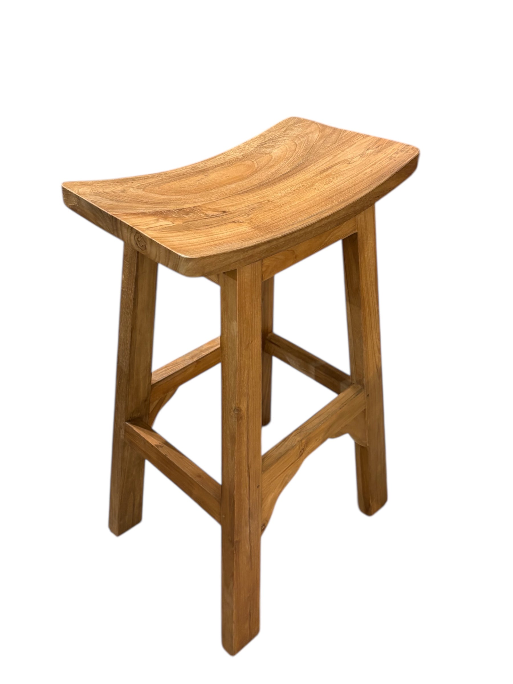 East Solid Teak Bar Stool