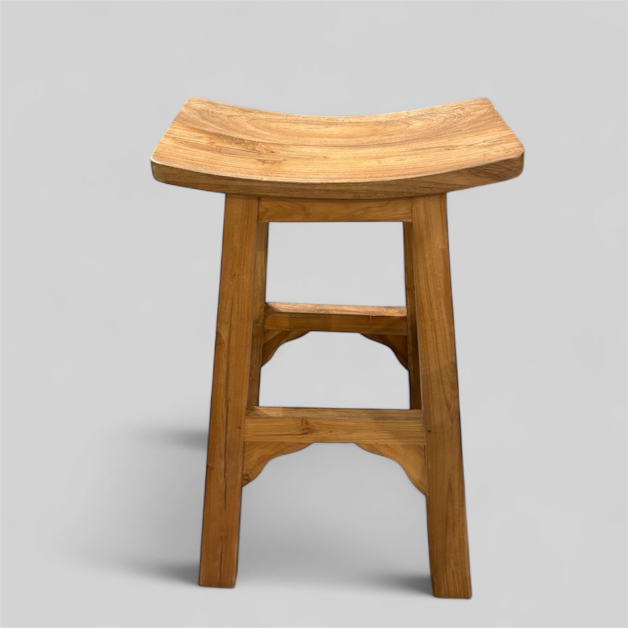 East Solid Teak Bar Stool