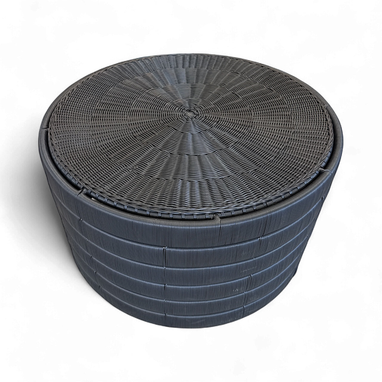 Roman Black Rattan Coffe table