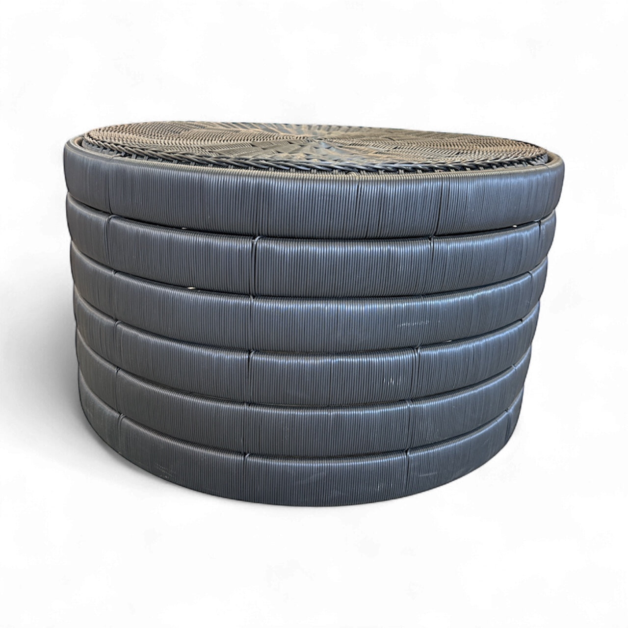 Roman Black Rattan Coffe table