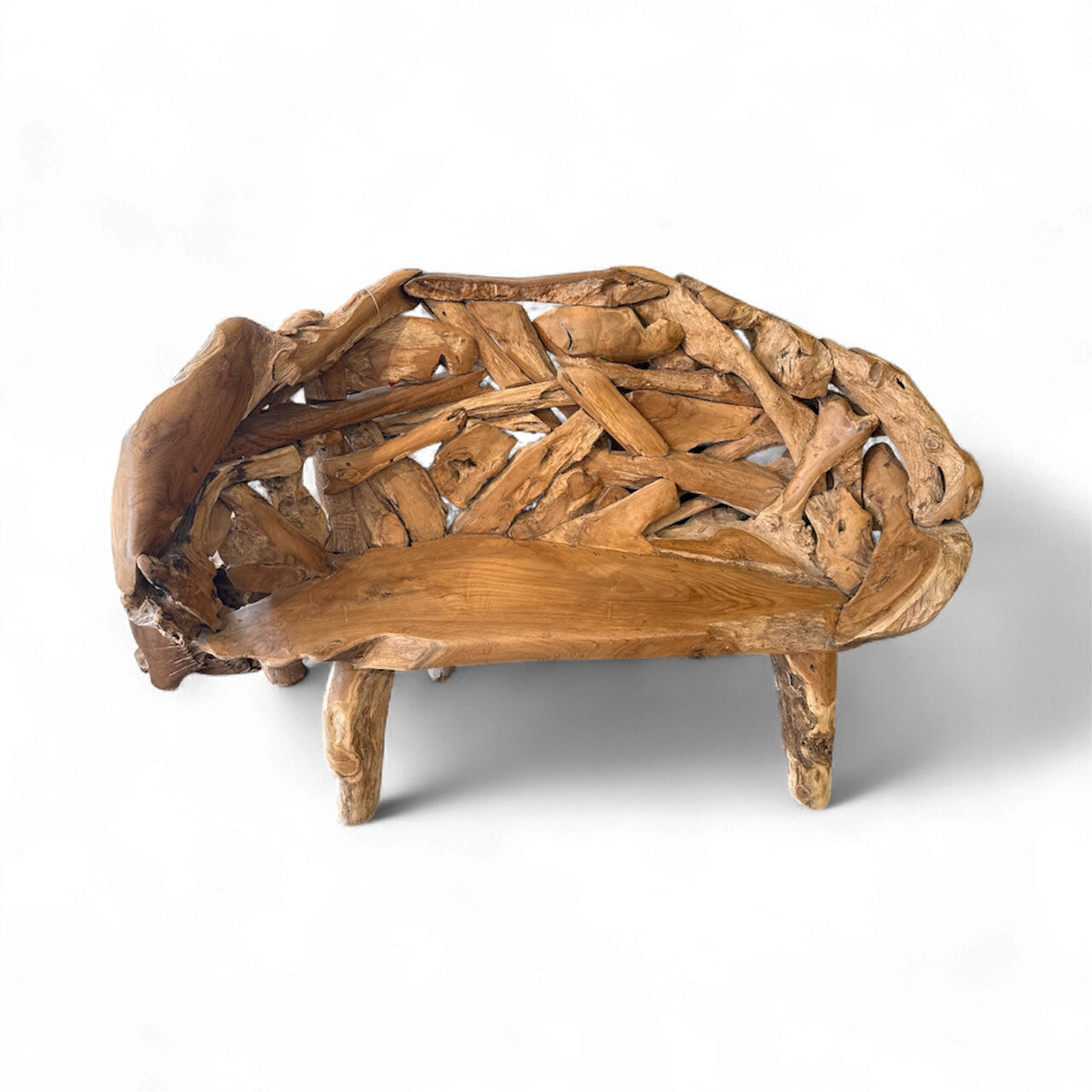 Gaia's Rest Teak Root Bench
