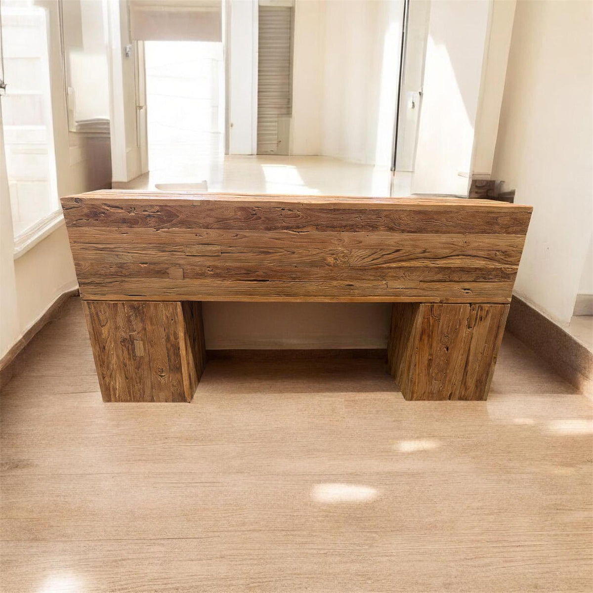 Lunar Teak Console  72x16x36